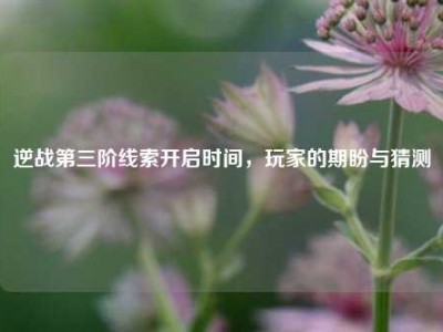 逆战第三阶线索开启时间，玩家的期盼与猜测
