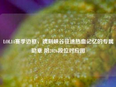 LOL14赛季边框，镌刻峡谷征途热血记忆的专属勋章 附2026段位对应图