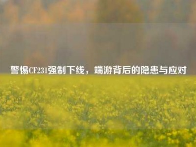 警惕CF231强制下线，端游背后的隐患与应对