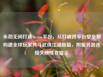 永劫无间打通Steam平台，从打破跨平台壁垒到构建全球玩家共斗武侠江湖新篇，附服务器连接失败排查提示