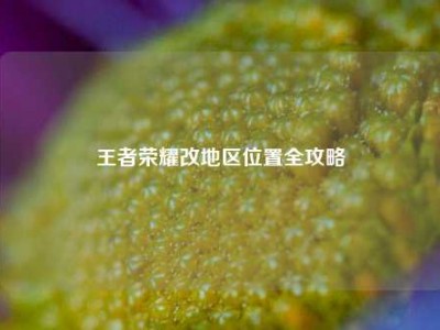 王者荣耀改地区位置全攻略