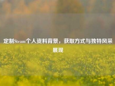 定制Steam个人资料背景，获取方式与独特风采展现