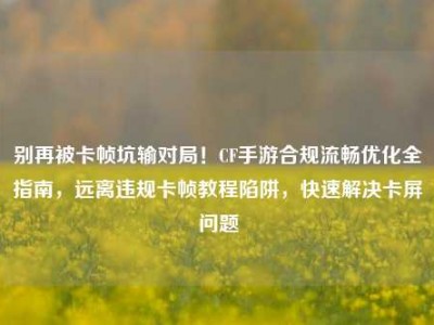 别再被卡帧坑输对局！CF手游合规流畅优化全指南，远离违规卡帧教程陷阱，快速解决卡屏问题