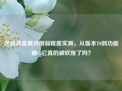 逆战战意星河削弱程度实测，从版本T0到功能辅C 它真的被砍废了吗？