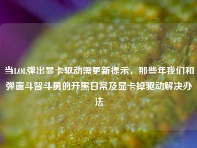 当LOL弹出显卡驱动需更新提示，那些年我们和弹窗斗智斗勇的开黑日常及显卡掉驱动解决办法