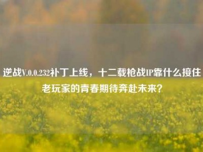 逆战V.0.0.232补丁上线，十二载枪战IP靠什么接住老玩家的青春期待奔赴未来？