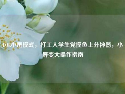LOL小屏模式，打工人学生党摸鱼上分神器，小屏变大操作指南