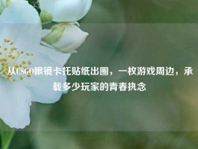 从CSGO眼镜卡托贴纸出圈，一枚游戏周边，承载多少玩家的青春执念