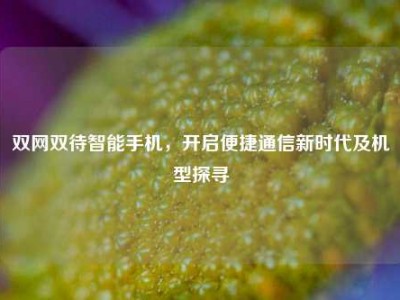 双网双待智能手机，开启便捷通信新时代及机型探寻