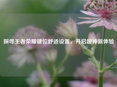 探寻王者荣耀键位舒适设置，开启超神新体验