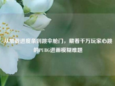 从加载进度条到跳伞舱门，藏着千万玩家心跳的PUBG进画模糊难题