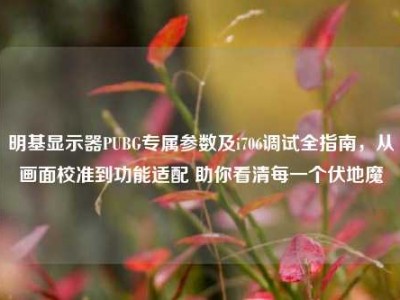 明基显示器PUBG专属参数及i706调试全指南，从画面校准到功能适配 助你看清每一个伏地魔