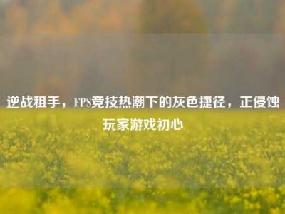 逆战租手，FPS竞技热潮下的灰色捷径，正侵蚀玩家游戏初心