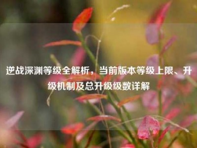 逆战深渊等级全解析，当前版本等级上限、升级机制及总升级级数详解