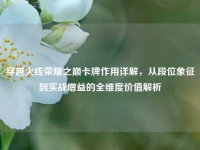 穿越火线荣耀之巅卡牌作用详解，从段位象征到实战增益的全维度价值解析