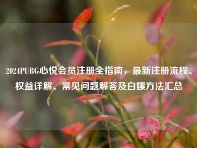 2024PUBG心悦会员注册全指南，最新注册流程、权益详解、常见问题解答及白嫖方法汇总