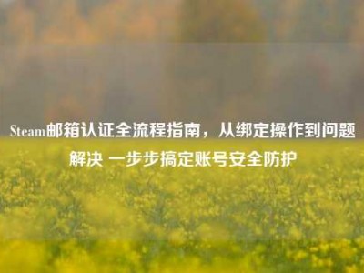 Steam邮箱认证全流程指南，从绑定操作到问题解决 一步步搞定账号安全防护
