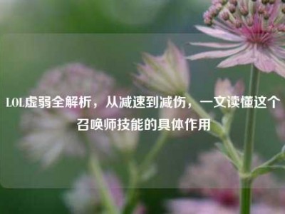 LOL虚弱全解析，从减速到减伤，一文读懂这个召唤师技能的具体作用