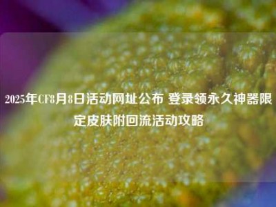 2025年CF8月8日活动网址公布 登录领永久神器限定皮肤附回流活动攻略