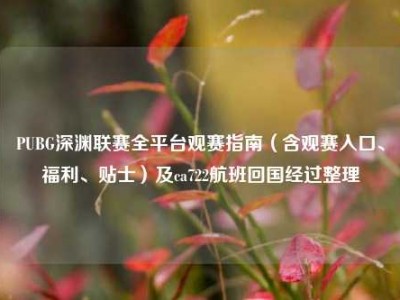 PUBG深渊联赛全平台观赛指南（含观赛入口、福利、贴士）及ca722航班回国经过整理