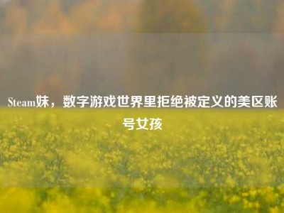 Steam妹，数字游戏世界里拒绝被定义的美区账号女孩