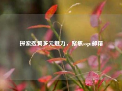 探索搜狗多元魅力，聚焦sogu邮箱