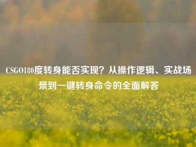 CSGO180度转身能否实现？从操作逻辑、实战场景到一键转身命令的全面解答