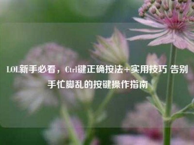 LOL新手必看，Ctrl键正确按法+实用技巧 告别手忙脚乱的按键操作指南
