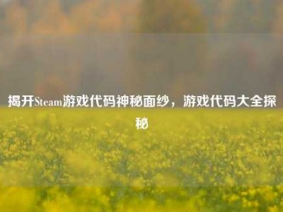 揭开Steam游戏代码神秘面纱，游戏代码大全探秘