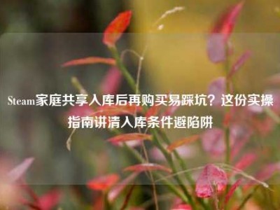 Steam家庭共享入库后再购买易踩坑？这份实操指南讲清入库条件避陷阱