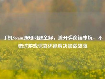 手机Steam通知问题全解，避开弹窗误事坑，不错过游戏惊喜还能解决加载故障