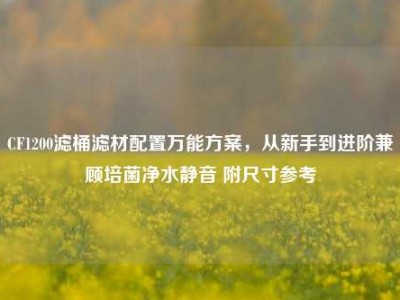 CF1200滤桶滤材配置万能方案，从新手到进阶兼顾培菌净水静音 附尺寸参考