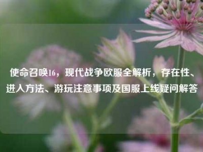 使命召唤16，现代战争欧服全解析，存在性、进入方法、游玩注意事项及国服上线疑问解答