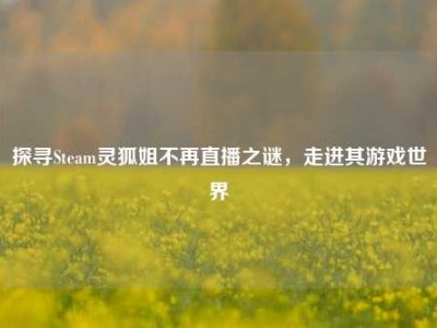 探寻Steam灵狐姐不再直播之谜，走进其游戏世界