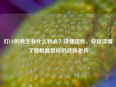 打CF的男生有什么特点？读懂这些，你就读懂了那群握鼠标的战场老兵