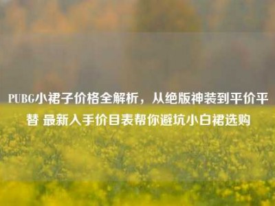 PUBG小裙子价格全解析，从绝版神装到平价平替 最新入手价目表帮你避坑小白裙选购
