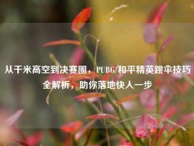 从千米高空到决赛圈，PUBG/和平精英跳伞技巧全解析，助你落地快人一步