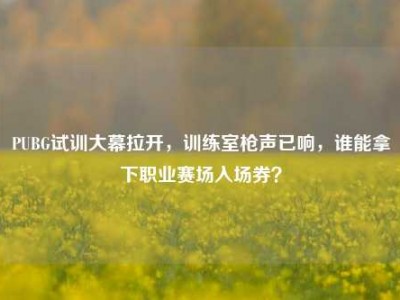 PUBG试训大幕拉开，训练室枪声已响，谁能拿下职业赛场入场券？