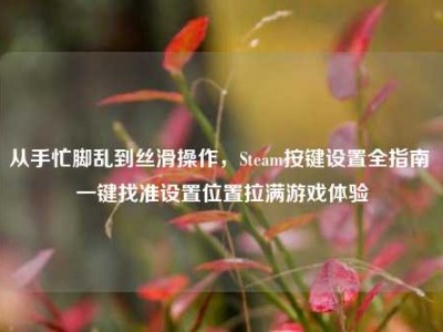 从手忙脚乱到丝滑操作，Steam按键设置全指南 一键找准设置位置拉满游戏体验