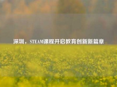 深圳，STEAM课程开启教育创新新篇章