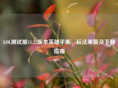 LOL测试服11.22版本英雄平衡、玩法革新及下载指南