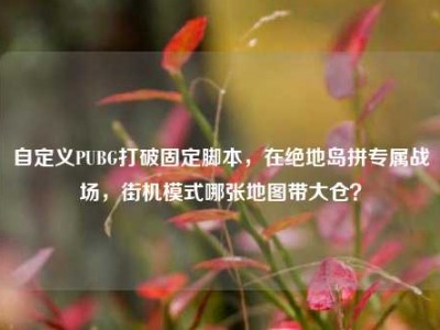 自定义PUBG打破固定脚本，在绝地岛拼专属战场，街机模式哪张地图带大仓？