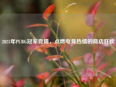 2021年PUBG冠军竞猜，点燃电竞热情的商店狂欢