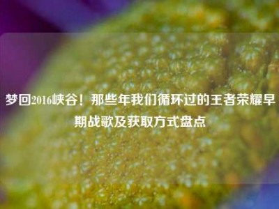 梦回2016峡谷！那些年我们循环过的王者荣耀早期战歌及获取方式盘点