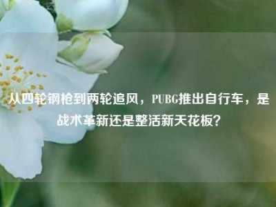 从四轮钢枪到两轮追风，PUBG推出自行车，是战术革新还是整活新天花板？
