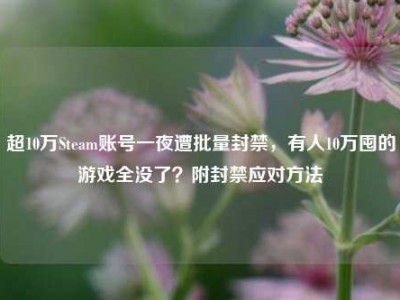 超10万Steam账号一夜遭批量封禁，有人10万囤的游戏全没了？附封禁应对方法