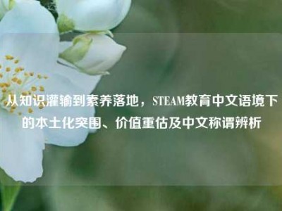 从知识灌输到素养落地，STEAM教育中文语境下的本土化突围、价值重估及中文称谓辨析