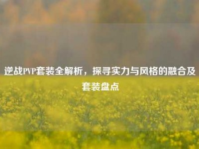 逆战PVP套装全解析，探寻实力与风格的融合及套装盘点