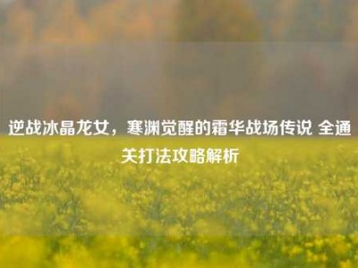 逆战冰晶龙女，寒渊觉醒的霜华战场传说 全通关打法攻略解析