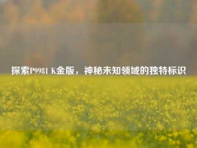 探索P9981 K金版，神秘未知领域的独特标识